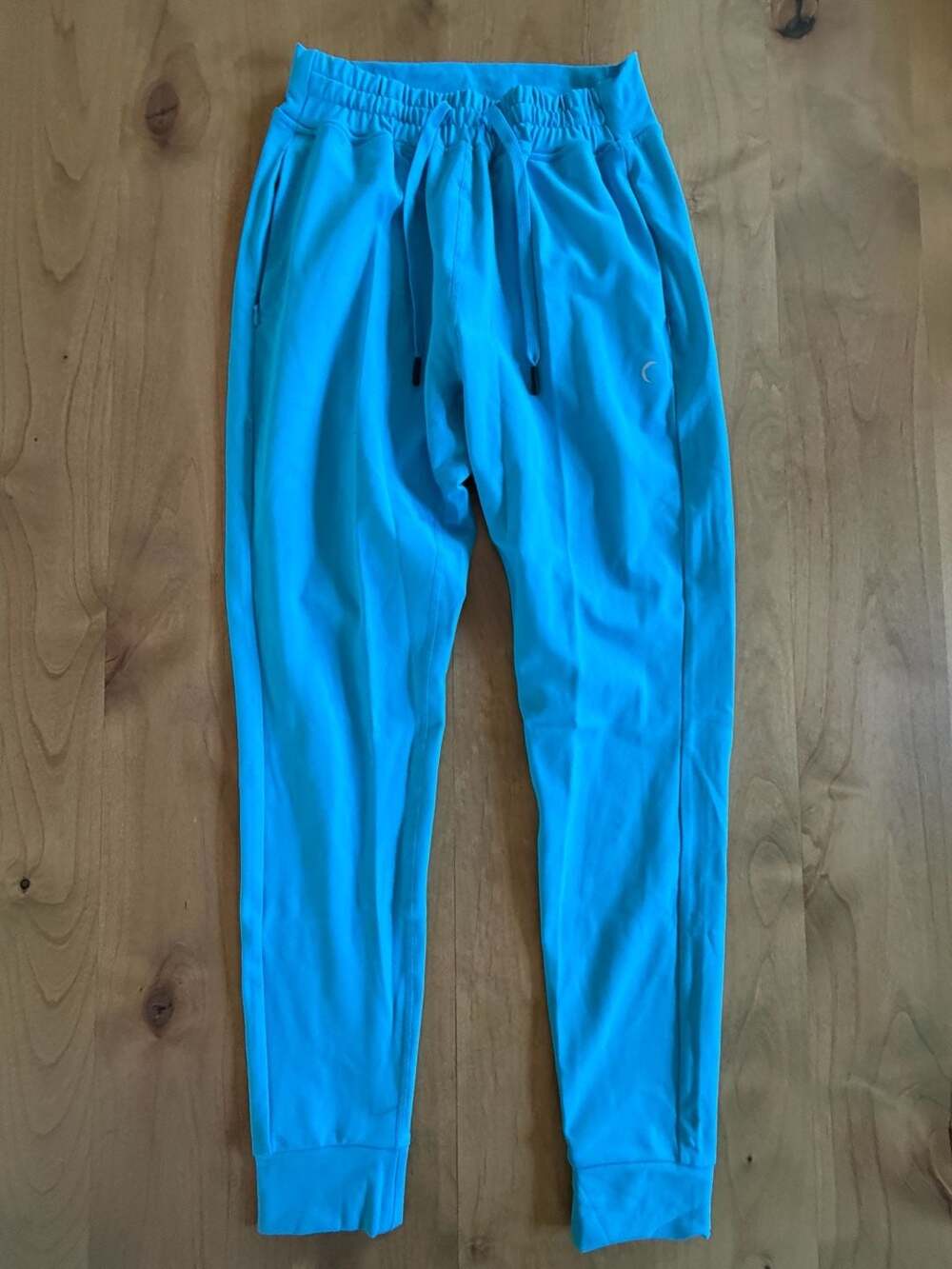 Zyia Confluence Jogger Pants Blue w Zipper Pockets Medium